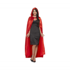 Červený plášt s kapucí saténový Albi
