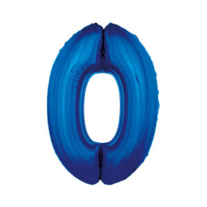 Balónek fóliový 92 cm číslo 0 modrý Albi