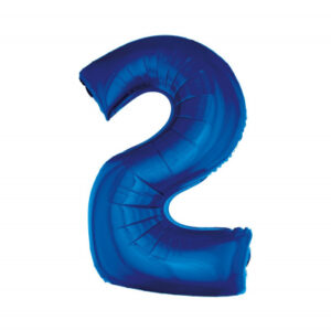 Balónek fóliový 92 cm číslo 02 modrý Albi