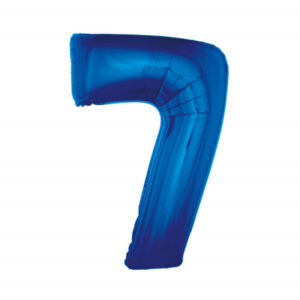 Balónek fóliový 92 cm číslo 07 modrý Albi