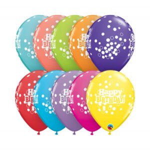 Balónky latexové Happy Birthday barevné 6 ks Albi