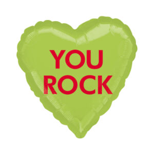 Balónek fóliový Srdce zelené You Rock Albi