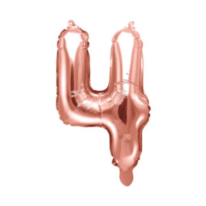 Balónek fóliový 35 cm rose gold číslo 4 Albi