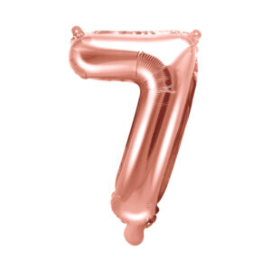 Balónek fóliový 35 cm rose gold číslo 7 Albi