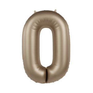 Balónek fóliový 86 cm zlatý matný číslo 0 Albi