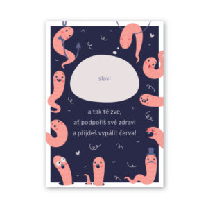 Pozvánky na oslavu Vypálit červa 6 ks Albi