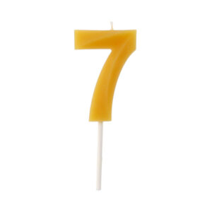 Svíčka dortová z včelího vosku číslo 7 Albi