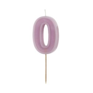 Svíčka dortová fialová číslo 0 Albi