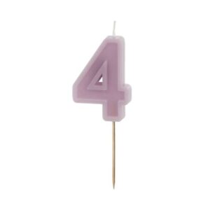 Svíčka dortová fialová číslo 4 Albi