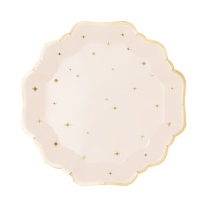Talíře béžové s hvězdičkami 6 ks Albi