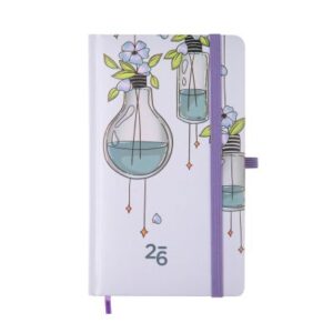 Kapesní diář - Lahvičky s kytkou Albi