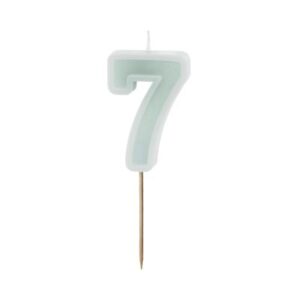 Svíčka dortová mentolová číslo 7 Albi