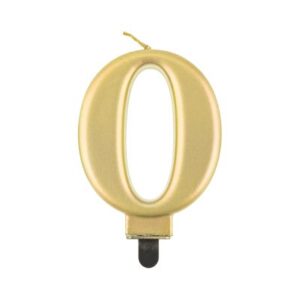 Svíčka dortová zlatá číslo 0 Albi