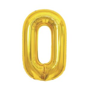 Balónek fóliový 85 cm zlatý číslo 0 Albi