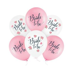 Balónky latexové Bride to be květy 6 ks Albi