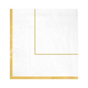 Ubrousky bílé se zlatými proužky 10 ks Albi