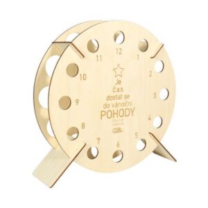 Dřevěný adventní kalendář na alkohol Albi