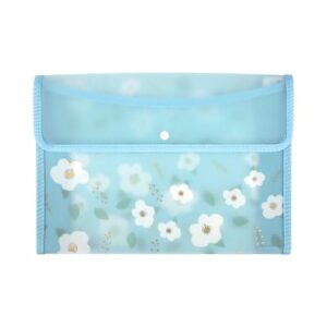 Pouzdro A4 - Modré kytičky Albi