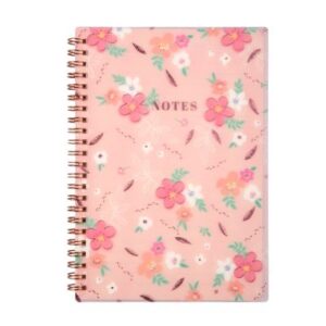 Růžový blok s květinami A5 Albi