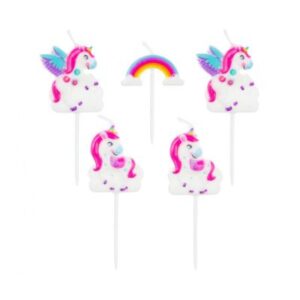 Sada dortových svíček Jednorožci 5 ks Albi