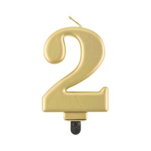Svíčka dortová zlatá číslo 2 Albi