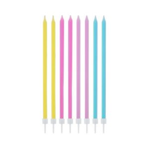 Svíčky dortové 16 ks neonové 14