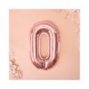 Balónek fóliový 35 cm rose gold číslo 0 Albi - Image 2