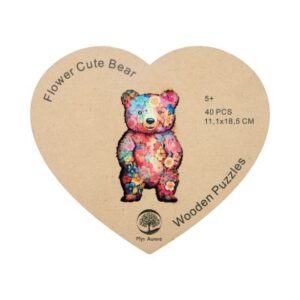 Dětské dřevěné puzzle - Medvěd Albi