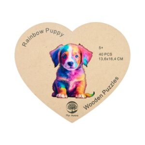 Dětské dřevěné puzzle - Štěně Albi