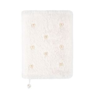 Plyšový blok - Bílé perličky Albi