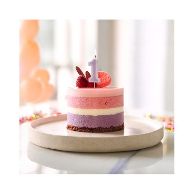 Svíčka dortová fialová číslo 1 Albi - Obrázek 2