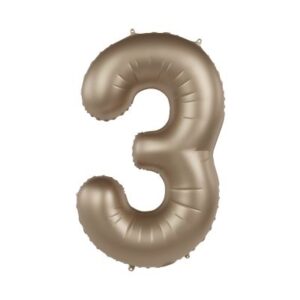 Balónek fóliový 86 cm zlatý matný číslo 3 Albi