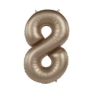 Balónek fóliový 86 cm zlatý matný číslo 8 Albi