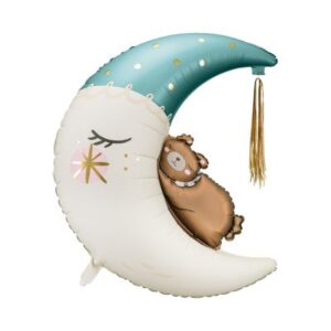 Balónek fóliový Medvídek na měsíci modrý Albi