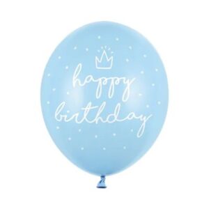 Balónky latexové modré s korunkou 6 ks Albi