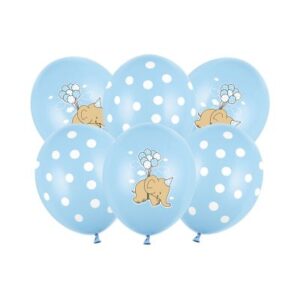 Balónky latexové modré se slonem 6 ks Albi