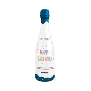 Konfety vystřelovací Láhev modrá 32 cm - barevná kolečka Albi