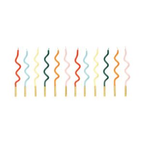 Svíčky dortové spirály barevné 12 ks Albi