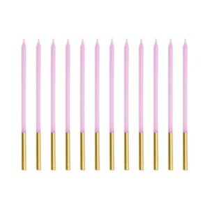 Svíčky dortové světle fialovo-zlaté 12 ks Albi