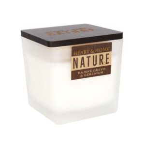 Velká svíčka - Rajské dřevo a geránium Albi