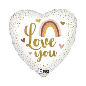 Balónek fóliový Happy Birthday duha a puntíky Albi