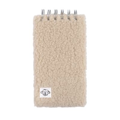 Chlupatý béžový zápisník se spirálou Albi
