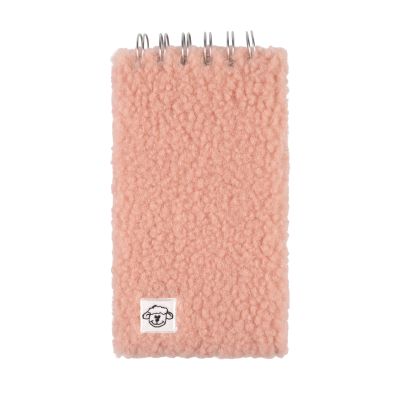 Chlupatý růžový zápisník se spirálou Albi
