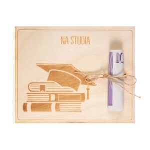 Dřevěné přání na peníze - Na studia Albi