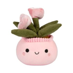 Malá plyšová květina - Růžové květy Albi