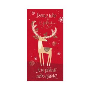Vánoční obálka na peníze - Jsem z toho jelen Albi