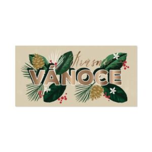 Vánoční obálka na peníze - Šišky a větvičky Albi