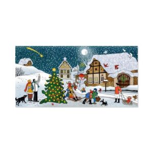 Vánoční přání - Lidé na návsi Albi