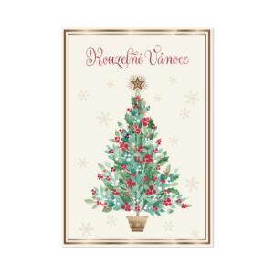 Vánoční přání - Ozdobený stromeček Albi