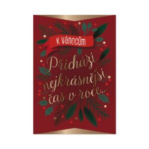 Vánoční přání - Zlatý text Albi